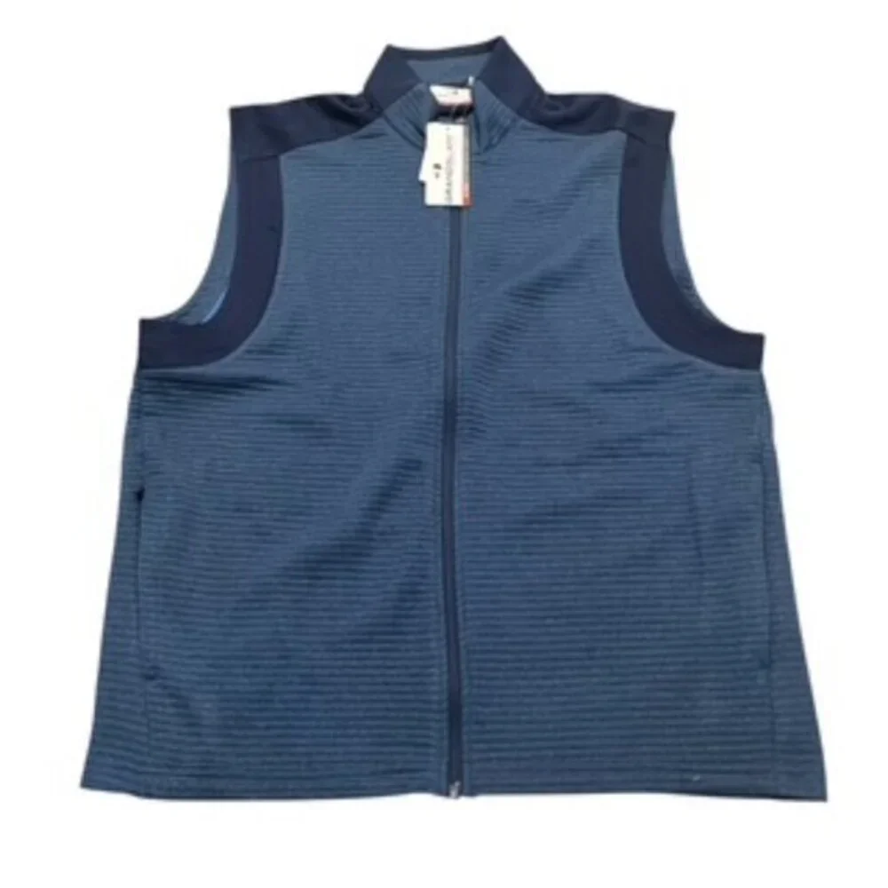NEW Grand Slam Golf Vest Mens Size Large Blue Quilted Zip‎ Front NWT